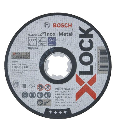 DISCO CORTE X-LOCK EXPERT INOX 125X1MM.