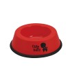 COMEDERO PERRO PLÁSTICO L ROJO.