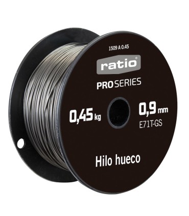 BOBINA HILO HUECO Ø 0,9MMX0,450 KG.RATIO