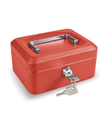 CAJA CAUDAL. C/BAN. ROJO.15,2.x11,5x8cm.