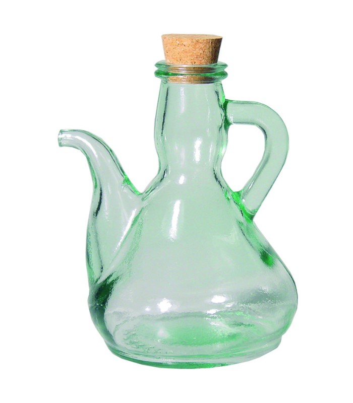 ACEITERA CRISTAL TAPON CORCHO 1/4L.