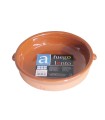 CAZUELA BARRO REDONDA 2 ASAS 25 CM.