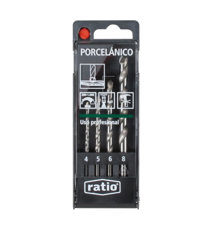 BROCAS P/PORCELANICO JGO.4 RATIO