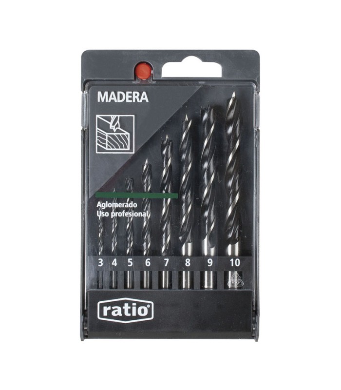 BROCAS P/MADERA JGO.8 RATIO
