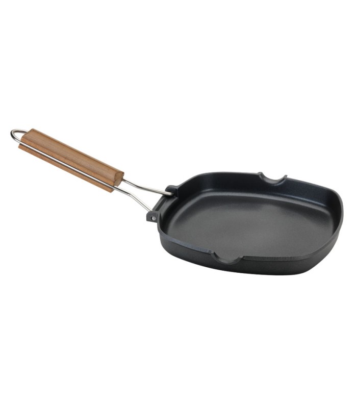 ASADOR PLANCHA ALUM. FUNDIDO 28X28 CM.