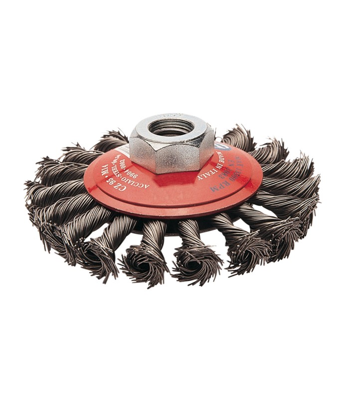 CEPILLO CONICO ACERO TRENZADO 95MM