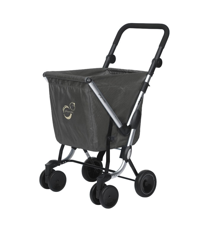 CARRO COMPRA PLEGABLE WE GO GRIS