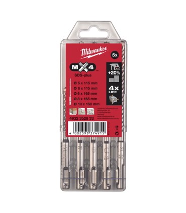 BROCA SDS-PLUS MX4 JGO.5  MILWAUKEE